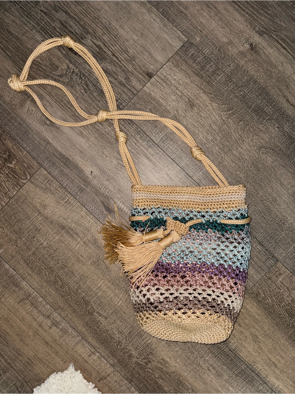The Sak Sayulita Hand Crochet Boho Crossbody Shoulder Bag Purse